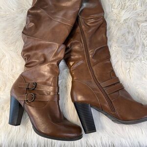 New, Style & Co. Brown Heeled Boots ,size 7.5